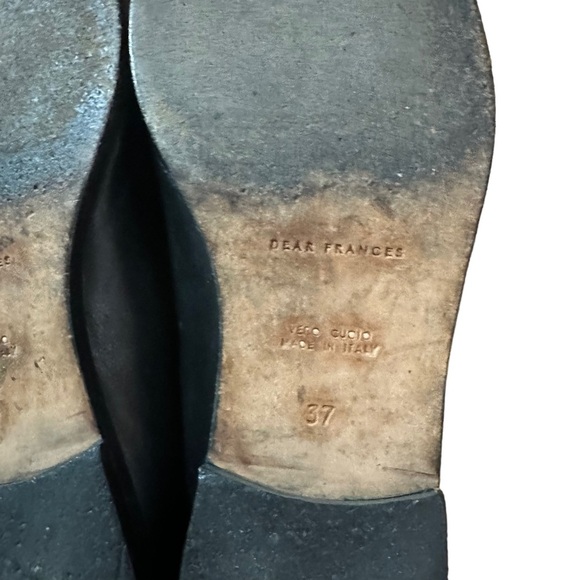 Dear Frances Han Black Leather Loafers Size 37 - Picture 7 of 8